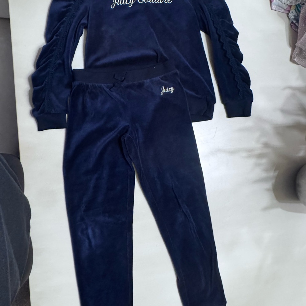 Juicy Couture Dark Blue Velour Set